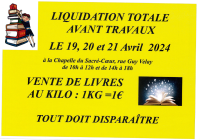 Liquidation totale - vente de livres