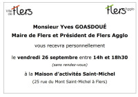 Permanence Monsieur Yves GOASDOUÉ le vendredi 26 septembre 2025