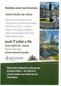 BALADES AVEC NOS GREETERS - VISITE D'ATHIS DE L'ORNE