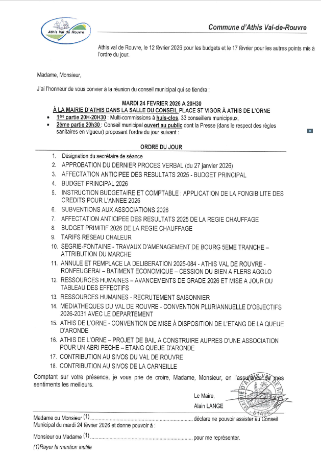 CONVOC 24 FEVRIER 2026