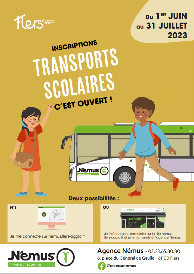 INSCRIPTIONS TRANSPORTS SCOLAIRES