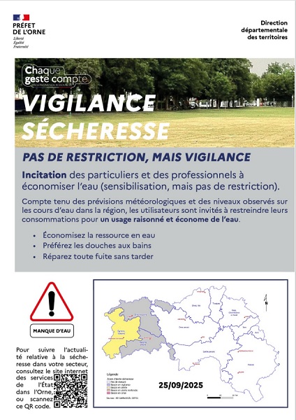 Arrt secheresse du 24 Septembre 2025
