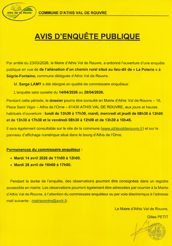 avis enquete publique affiche.jaune.A3