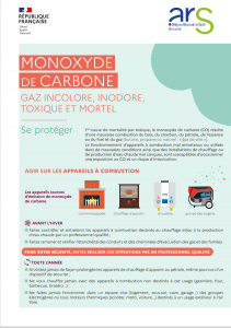 Campagne de prévention pour le monoxyde carbone